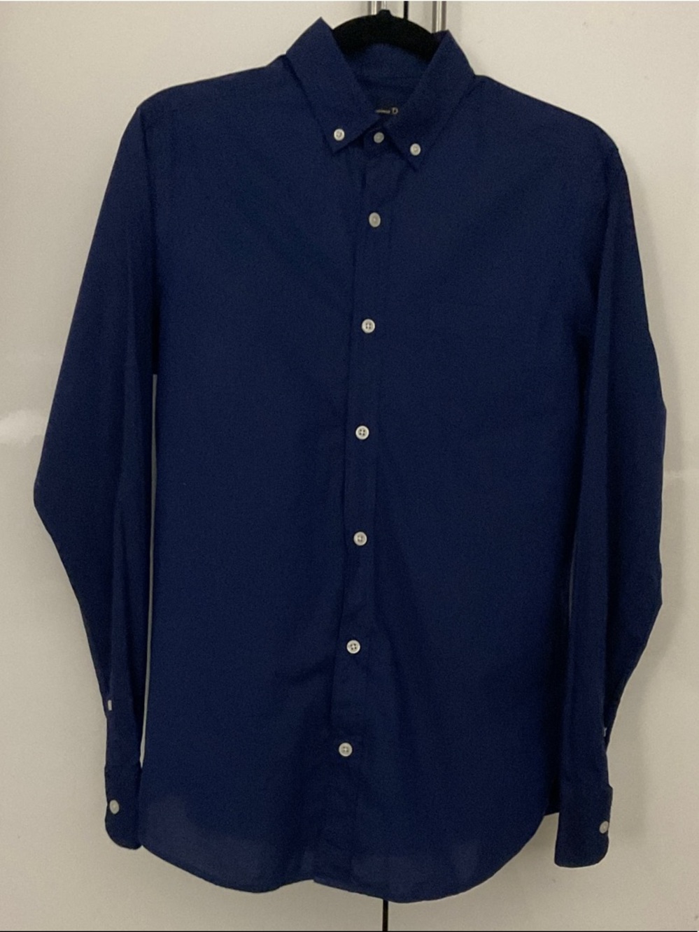 Massimo Dutti Deep Navy Button-Down Shirt